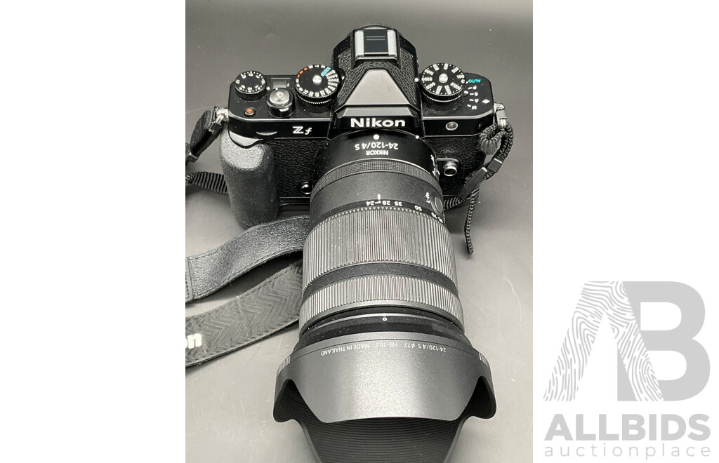 NIKON Zf Mirrorless Camera with NIKKOR Z24-120mm F/4 S Lens and I Bozine Carry Bag
