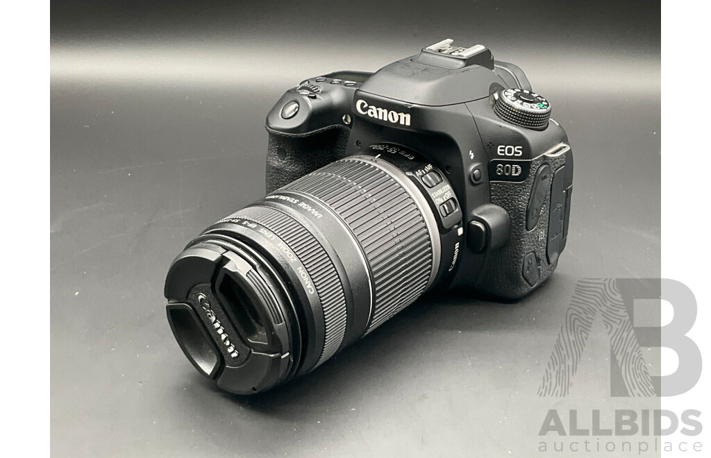 CANON EOS 80D DSLR Camera with CANON EF-S 55-250mm Lens