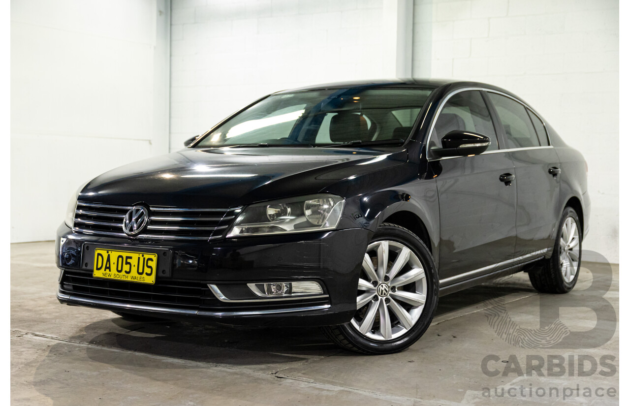 6/2012 Volkswagen Passat 118 TSI 3C MY13 4d Sedan Deep Black Turbo 1.8L