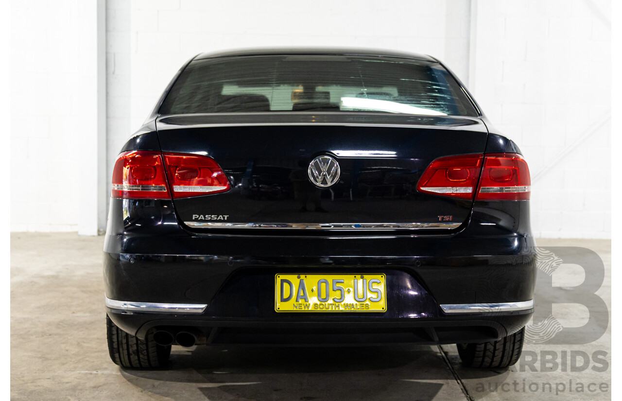 6/2012 Volkswagen Passat 118 TSI 3C MY13 4d Sedan Deep Black Turbo 1.8L