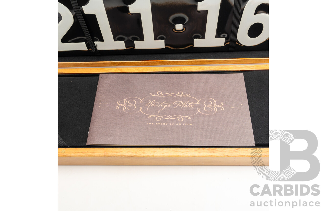 Victorian VIC Six Digit Heritage Number Plate - 211.168