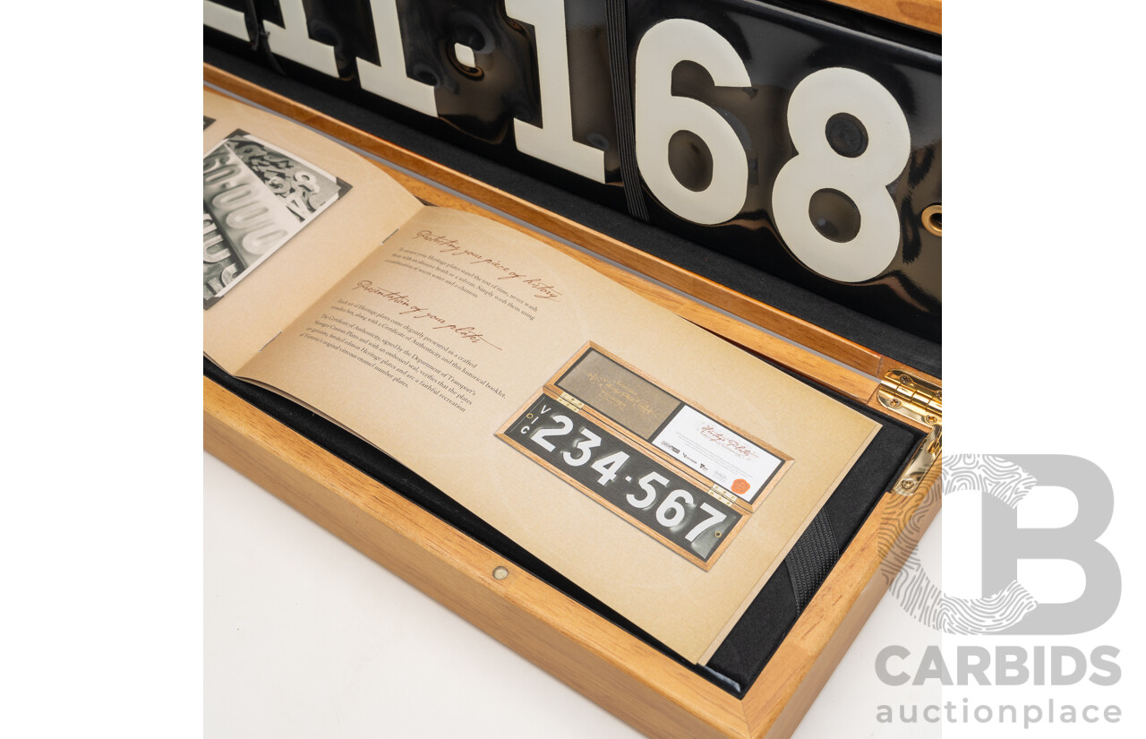Victorian VIC Six Digit Heritage Number Plate - 211.168