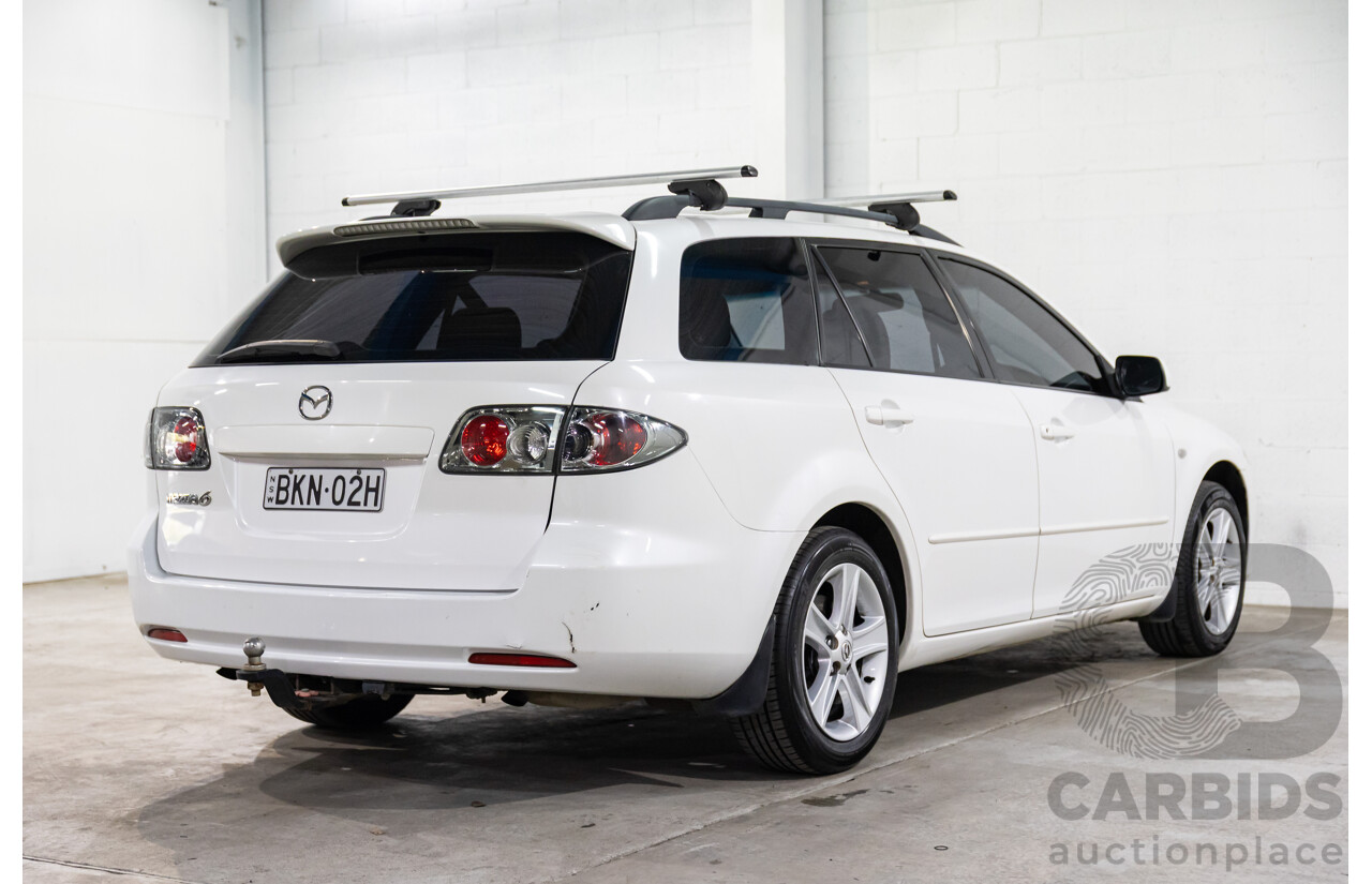 12/2006 Mazda Mazda6 Classic GG 05 Upgrade 4d Wagon Snowflake White Pearl 2.3L