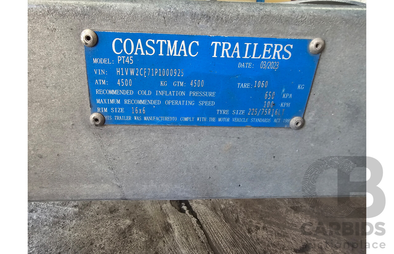 03/2023 Coastmac PT45 4.5T Plant Trailer