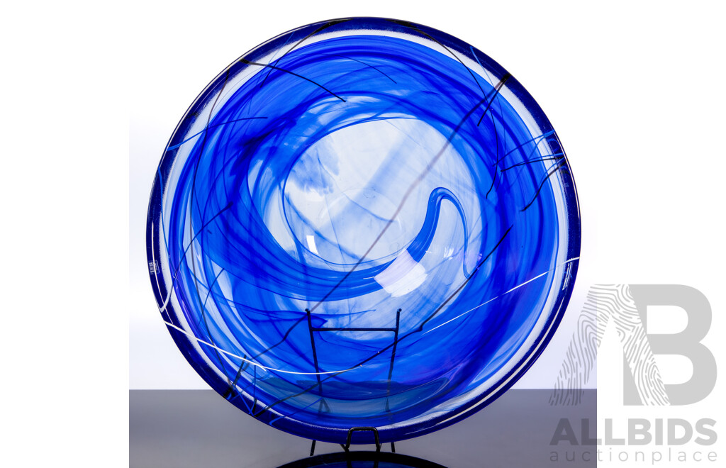 Large Art Glass Bowl by Kosta Boda