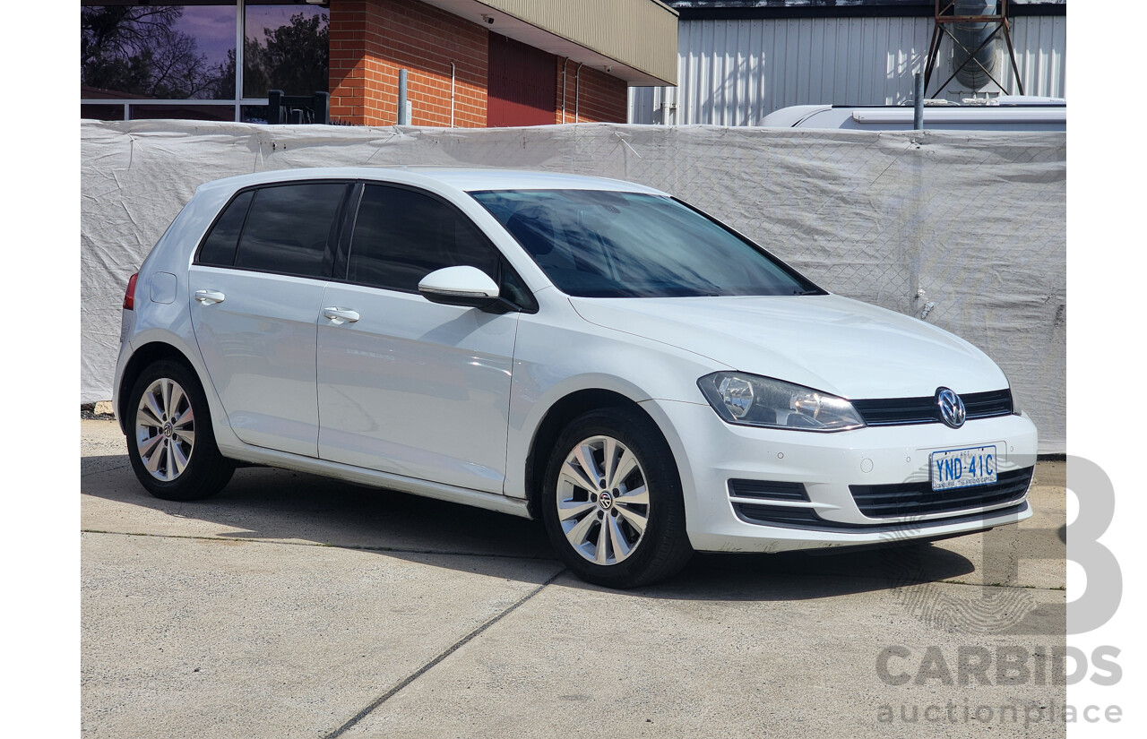 3/2014 Volkswagen Golf 90 TSI AU MY14 5d Hatchback White 1.4L