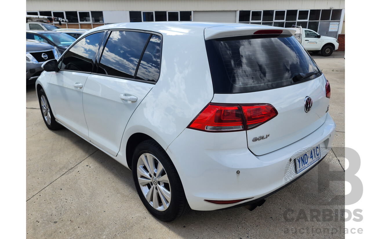 3/2014 Volkswagen Golf 90 TSI AU MY14 5d Hatchback White 1.4L