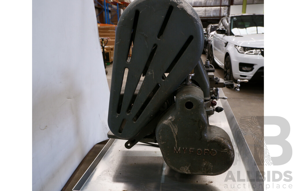 Circa 1940, Myford ML7 Lathe with Workbench & Accessories