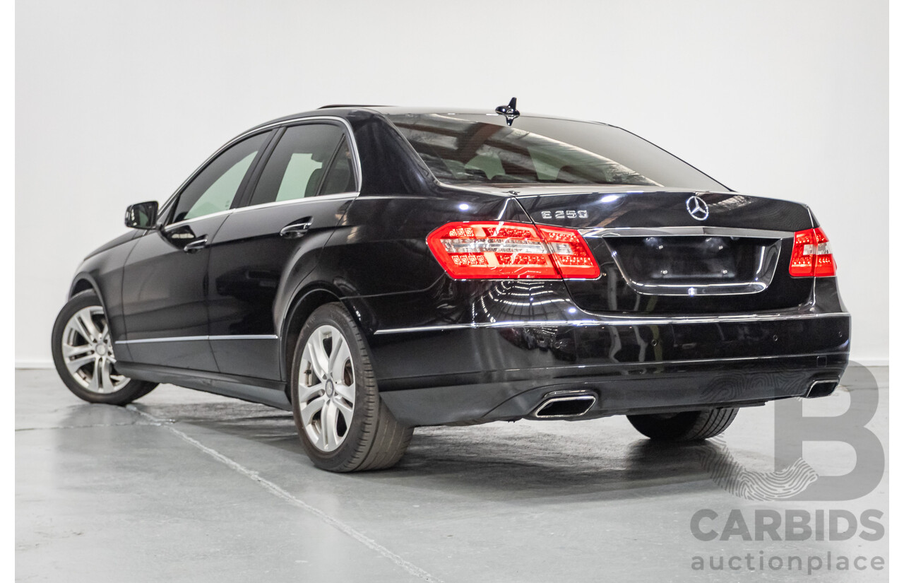 12/2012 Mercedes-Benz E250 CGI Avantgarde 212 MY12 4D Sedan Obsidian Black Turbo 1.8L