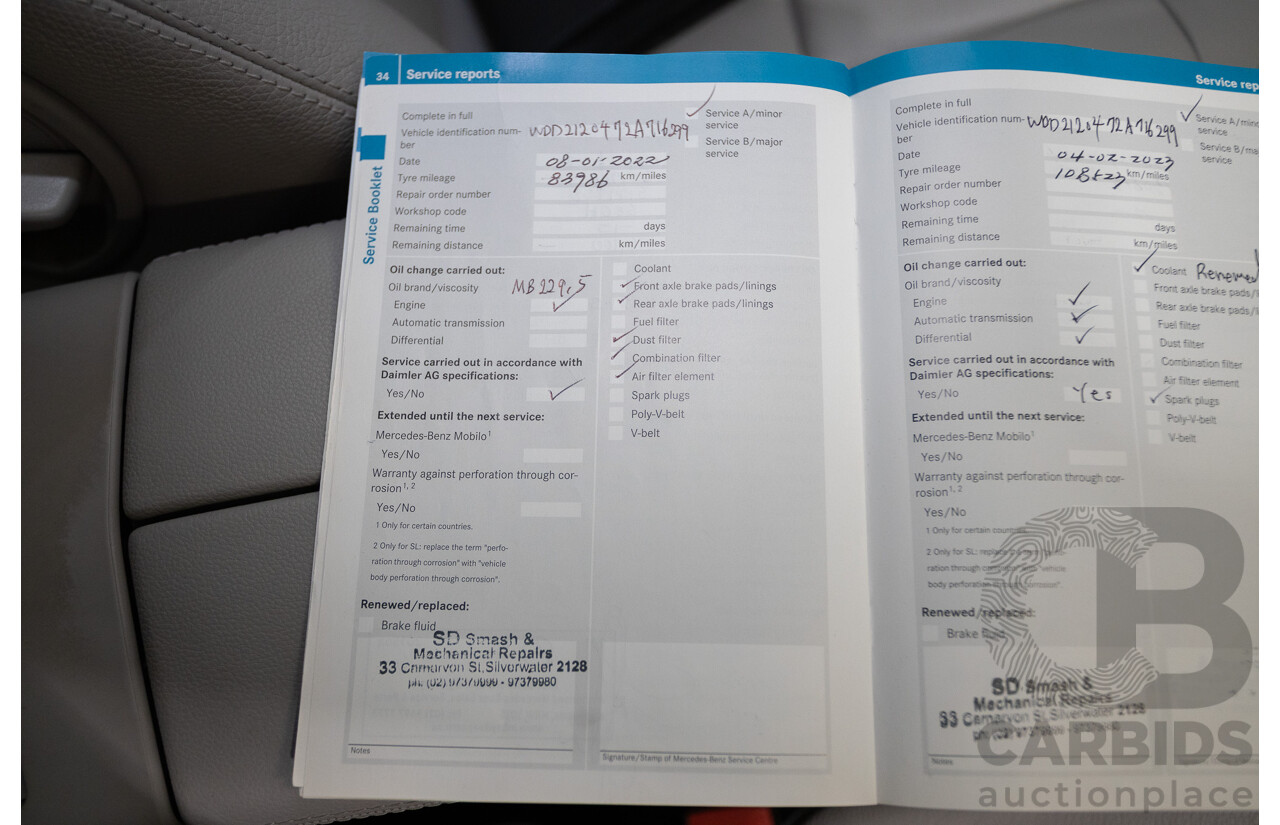 12/2012 Mercedes-Benz E250 CGI Avantgarde 212 MY12 4D Sedan Obsidian Black Turbo 1.8L