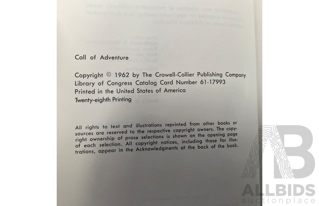 1962 Vintage Collier's Junior Classics Hardcover Set of 8 (3-10)