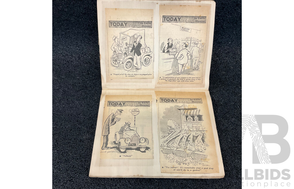 Antiques Collection of Emile Mercier Cartoon From Newpaper