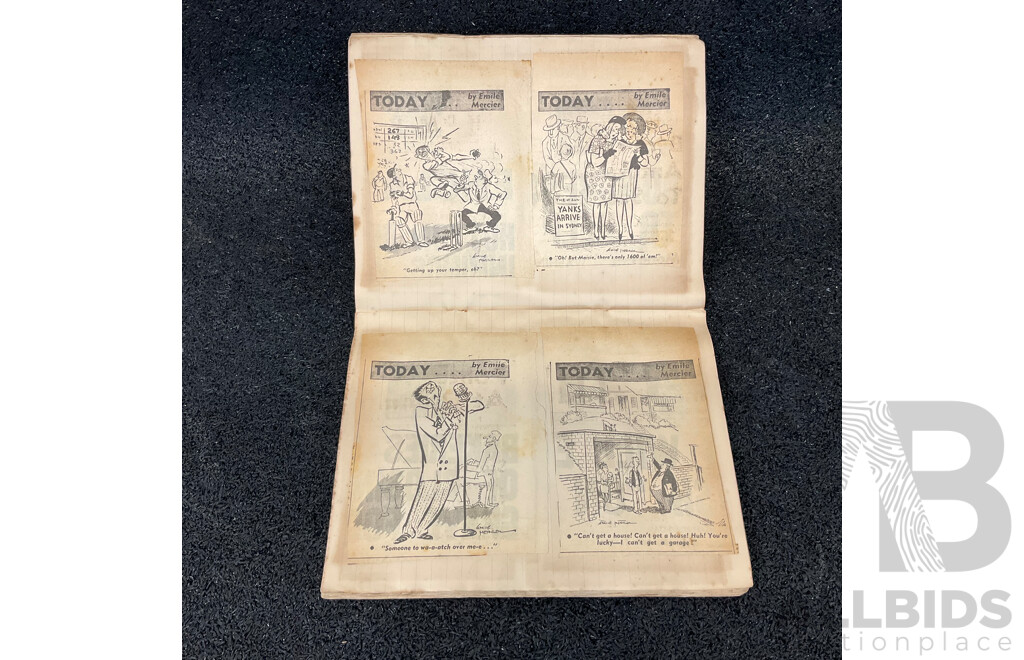 Antiques Collection of Emile Mercier Cartoon From Newpaper