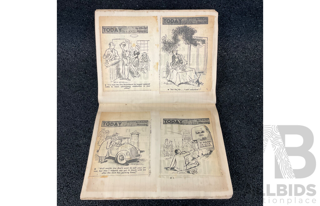 Antiques Collection of Emile Mercier Cartoon From Newpaper