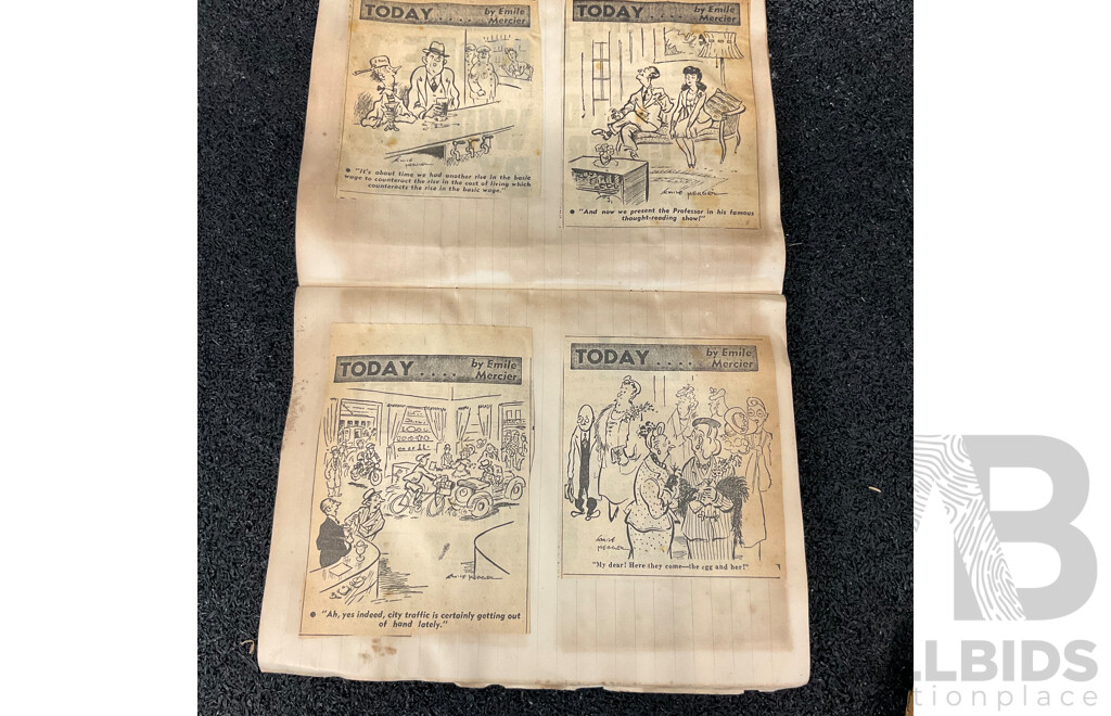 Antiques Collection of Emile Mercier Cartoon From Newpaper