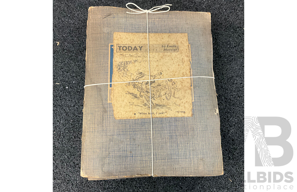 Antiques Collection of Emile Mercier Cartoon From Newpaper