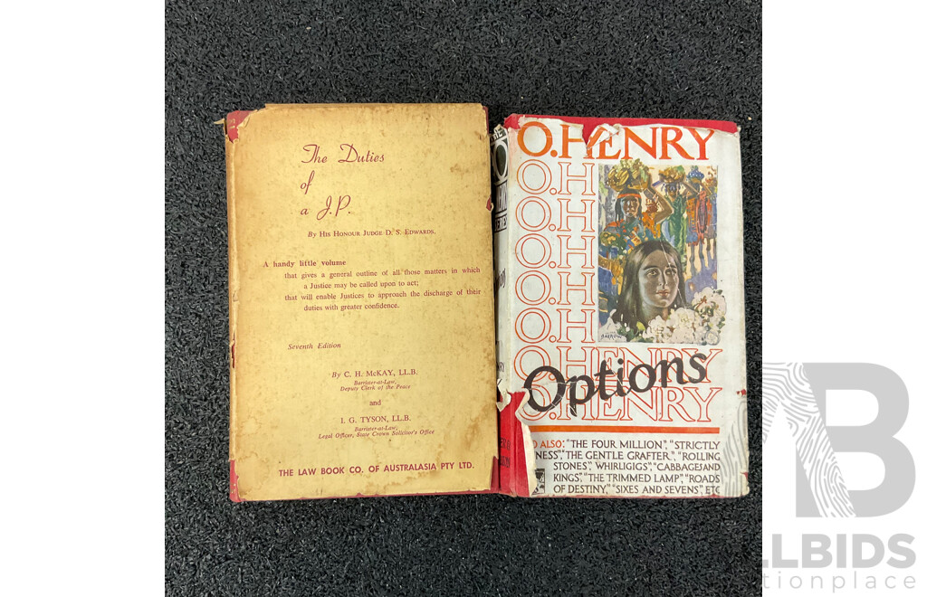 O.Henry Options Short Story & Assorted Law, Judge, Education Related Books