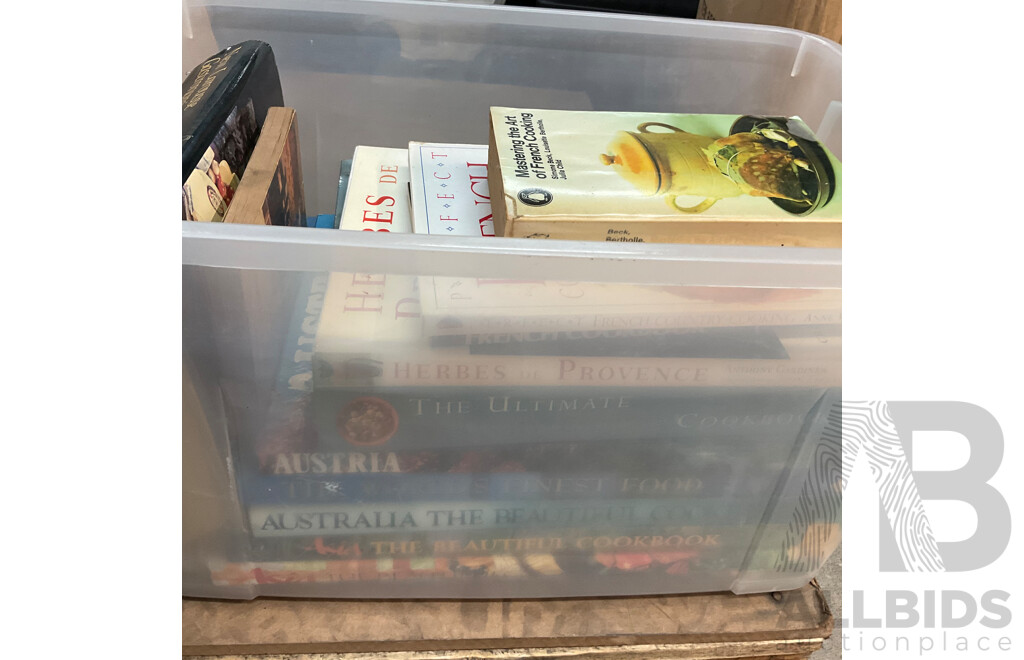 Large Lot - Assorted Cookbooks, Recipes, Food-Related Books