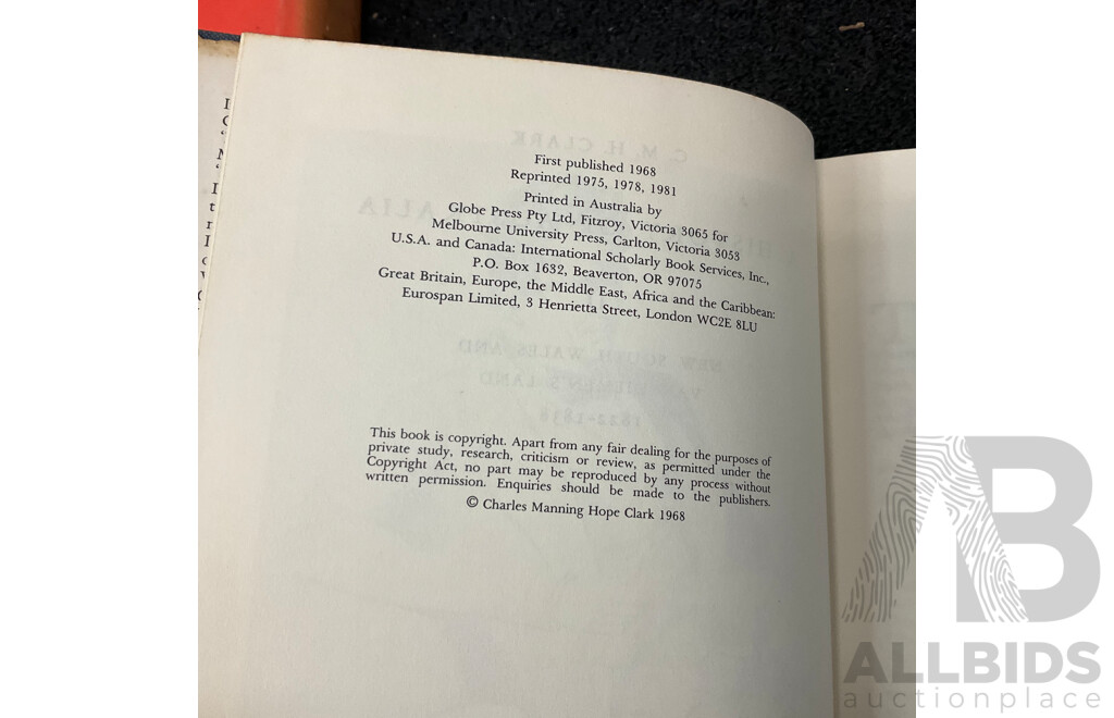 Vintage A History of Australia Clark I, II, III