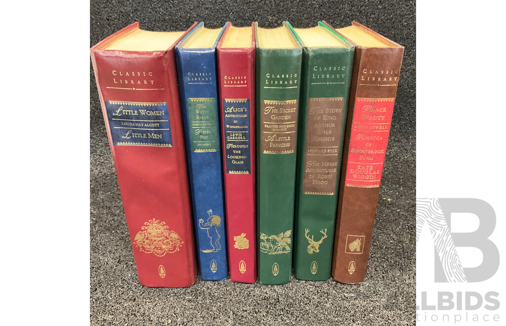 Vintage Hardcover Collection of Classic Library Series - Lot of 6