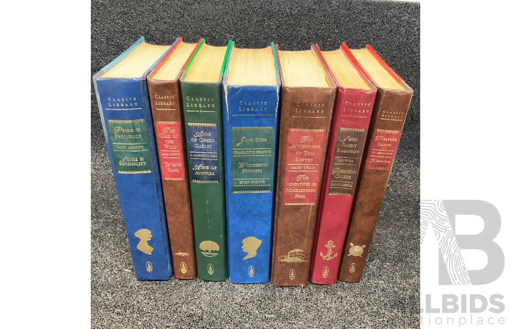 Vintage Hardcover Collection of Classic Library Series - Lot of 7