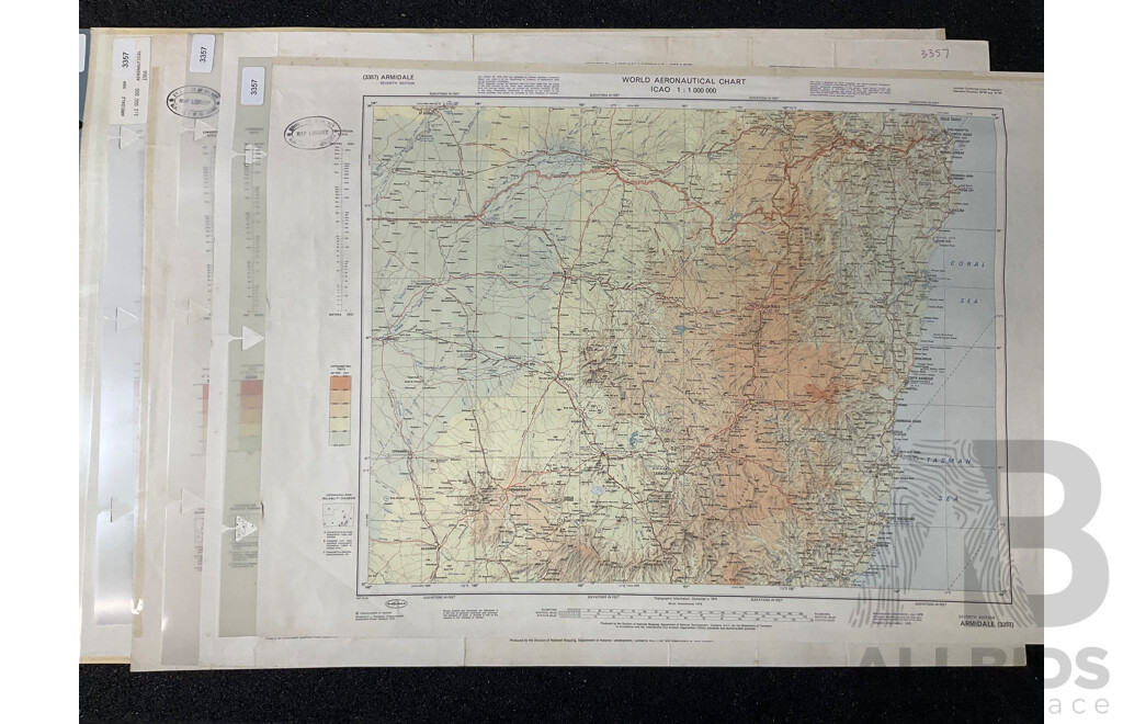 Vintage Collection Australia Armidale Map &  Australia Tarcoola Map - Lot of 5