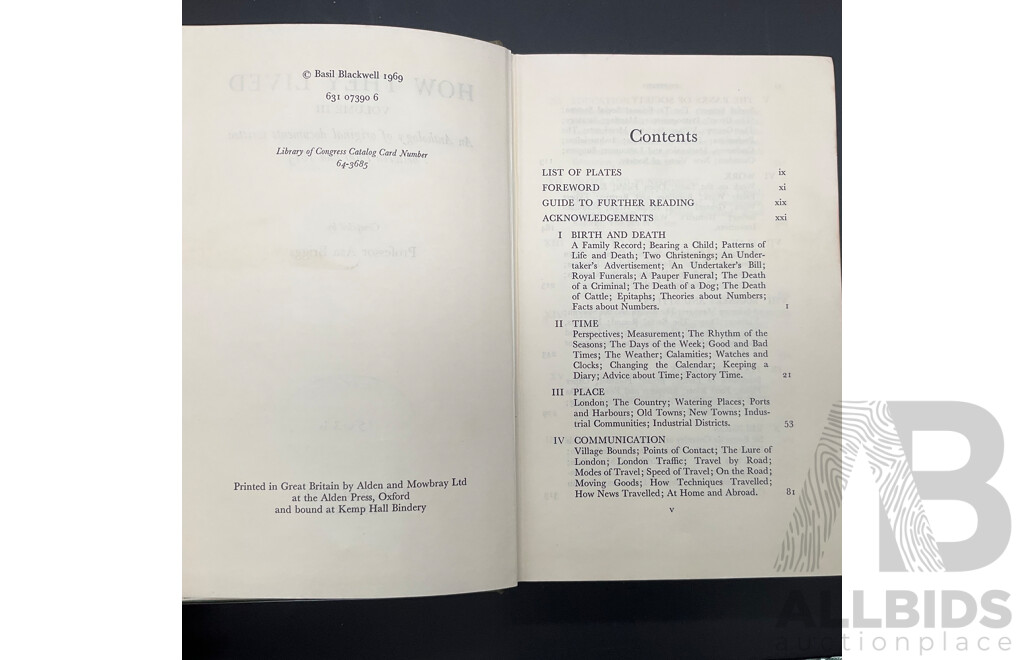 1969 How They Lived Volume III 1700-1815 by Asa Briggs