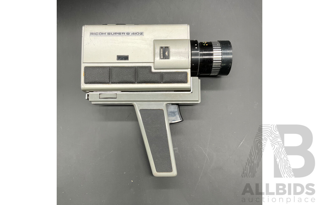 Ricoh Super 8 Model 410Z Movie Camera with Case and Manual