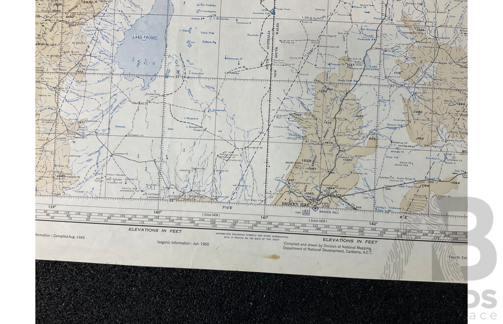 Vintage Collection Australia Broken Hill Map - Lot of 6