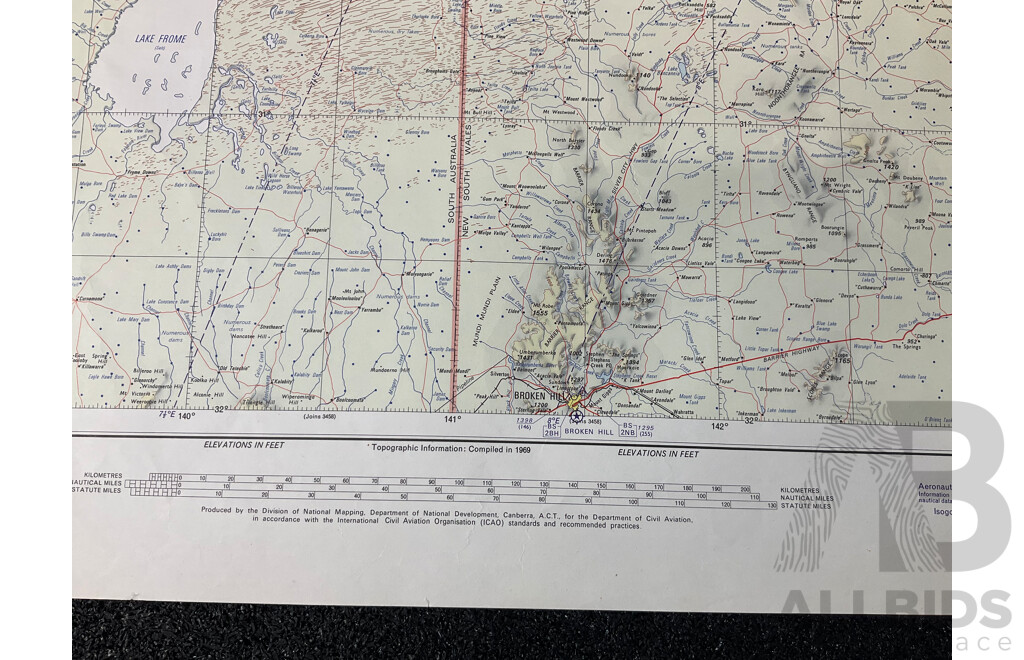 Vintage Collection Australia Broken Hill Map - Lot of 6