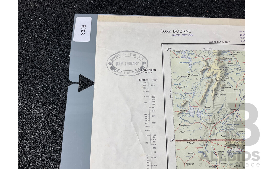 Vintage Collection Australia Broken Hill Map - Lot of 6