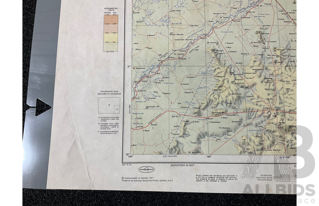 Vintage Collection Australia Broken Hill Map - Lot of 6
