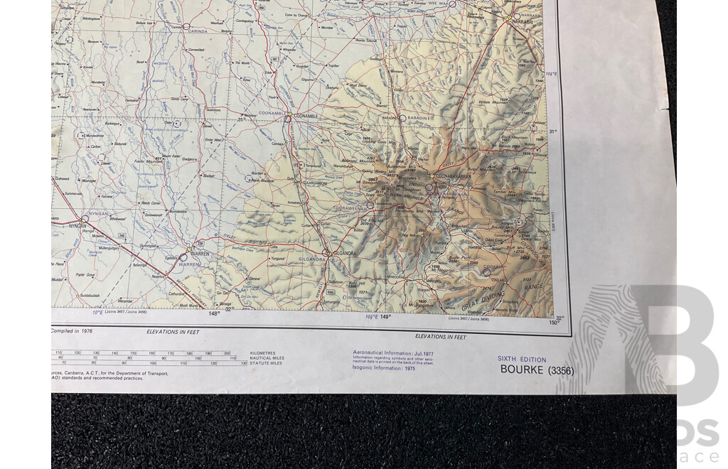 Vintage Collection Australia Broken Hill Map - Lot of 6