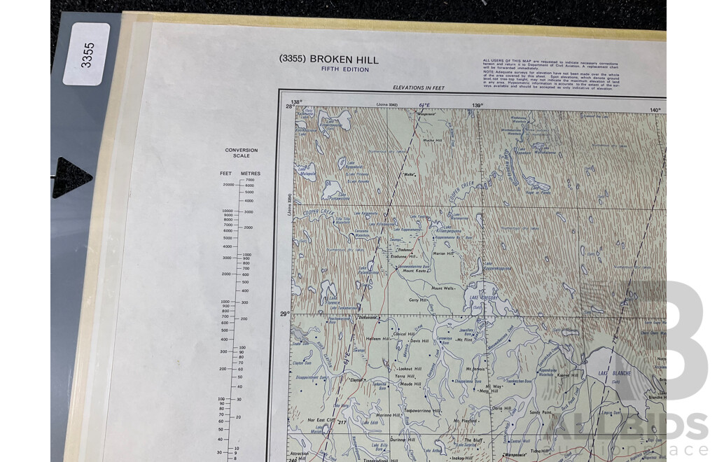 Vintage Collection Australia Broken Hill Map - Lot of 6