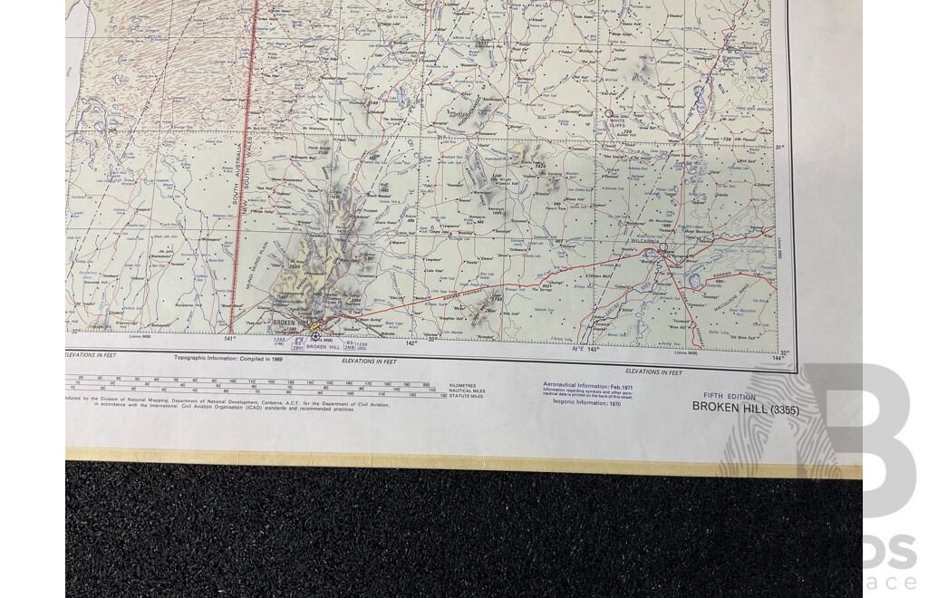 Vintage Collection Australia Broken Hill Map - Lot of 6