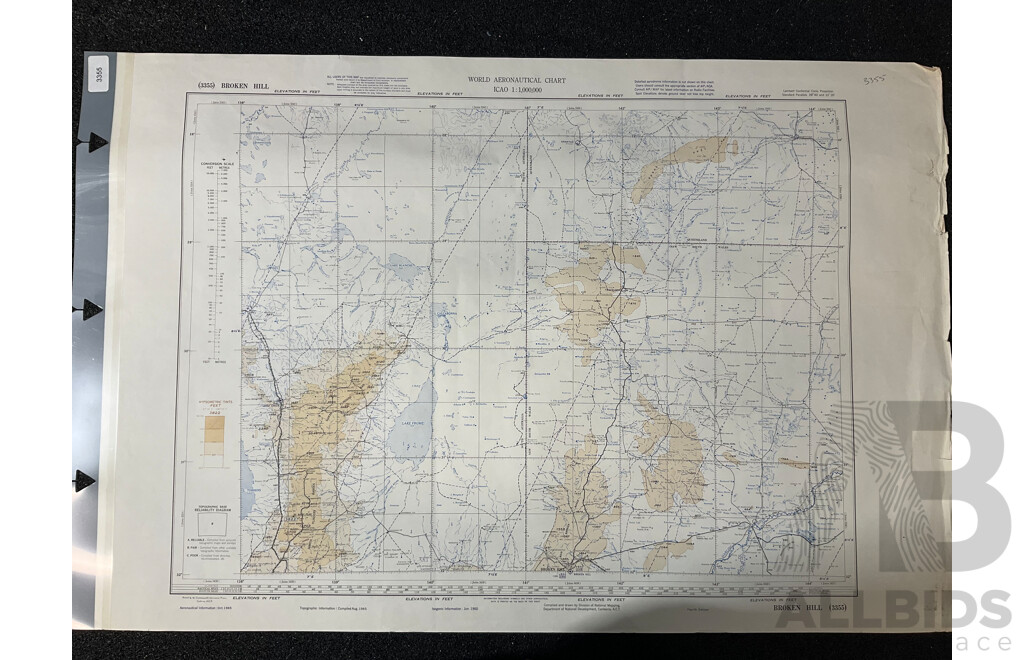 Vintage Collection Australia Broken Hill Map - Lot of 6