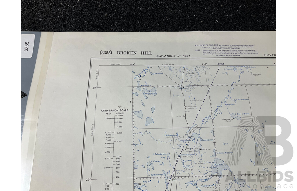 Vintage Collection Australia Broken Hill Map - Lot of 6
