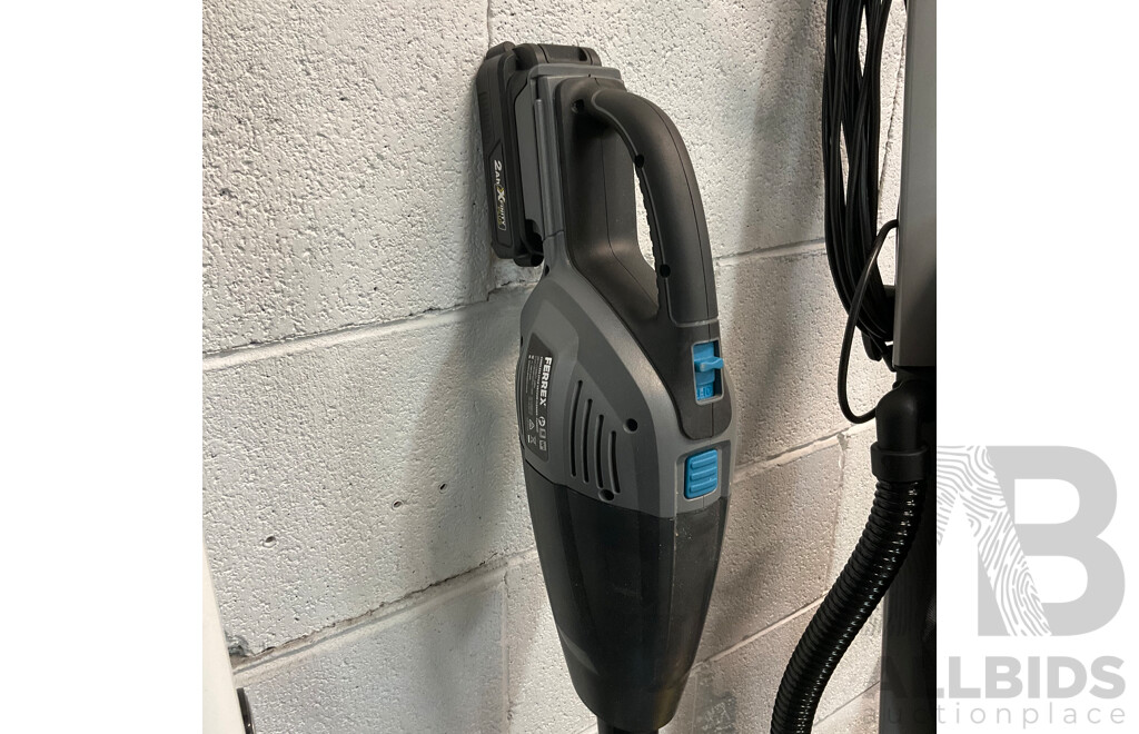 Various Floor Cleaning Appliances, Including a KARCHER Floor Poisher, Mops and Vacuums Sticks - Lot of 4