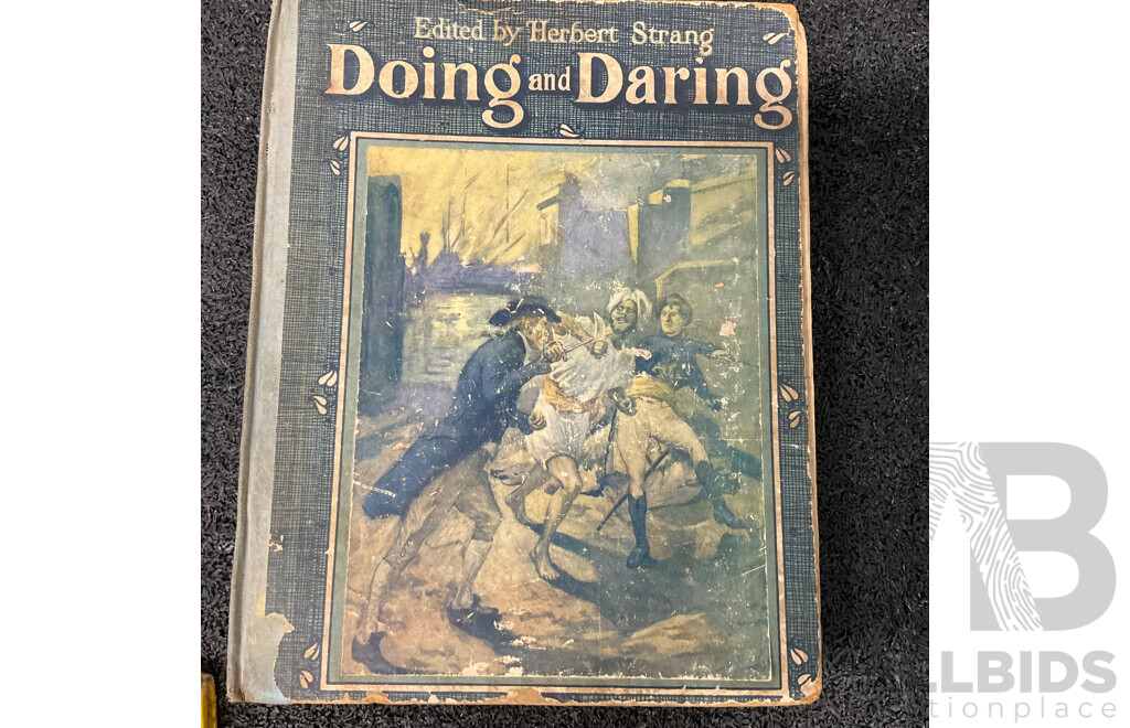 Vintage 1975 Strange Stories Hardcover & 1930's -1950's Illustrated Adventure and Fiction Books