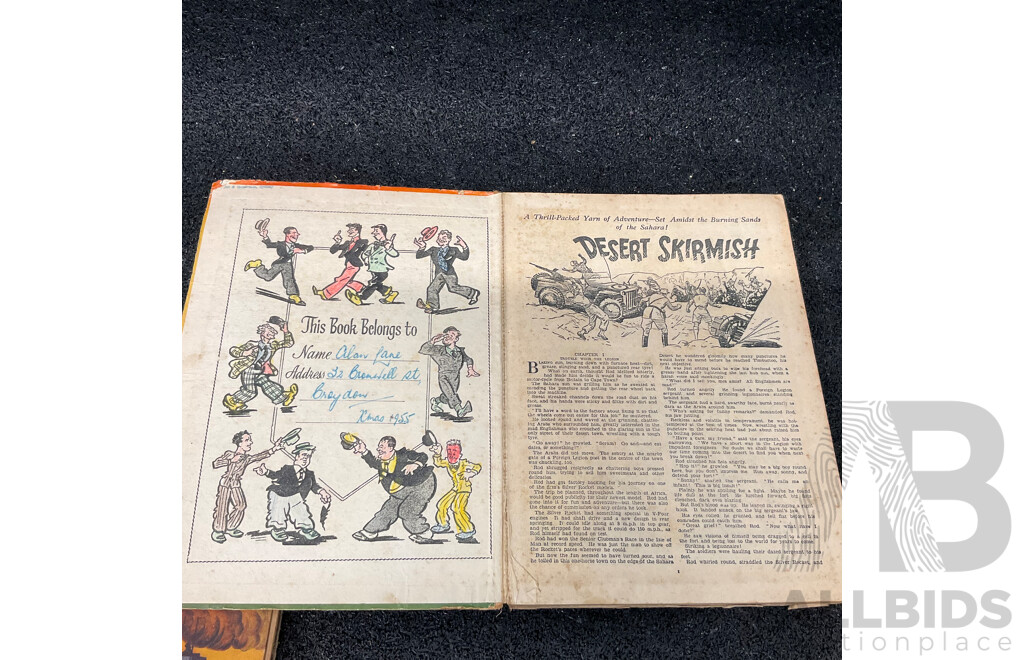 Vintage 1975 Strange Stories Hardcover & 1930's -1950's Illustrated Adventure and Fiction Books