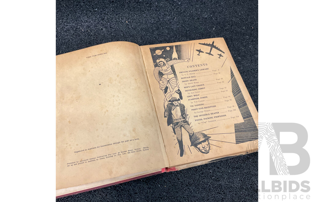 Vintage 1975 Strange Stories Hardcover & 1930's -1950's Illustrated Adventure and Fiction Books