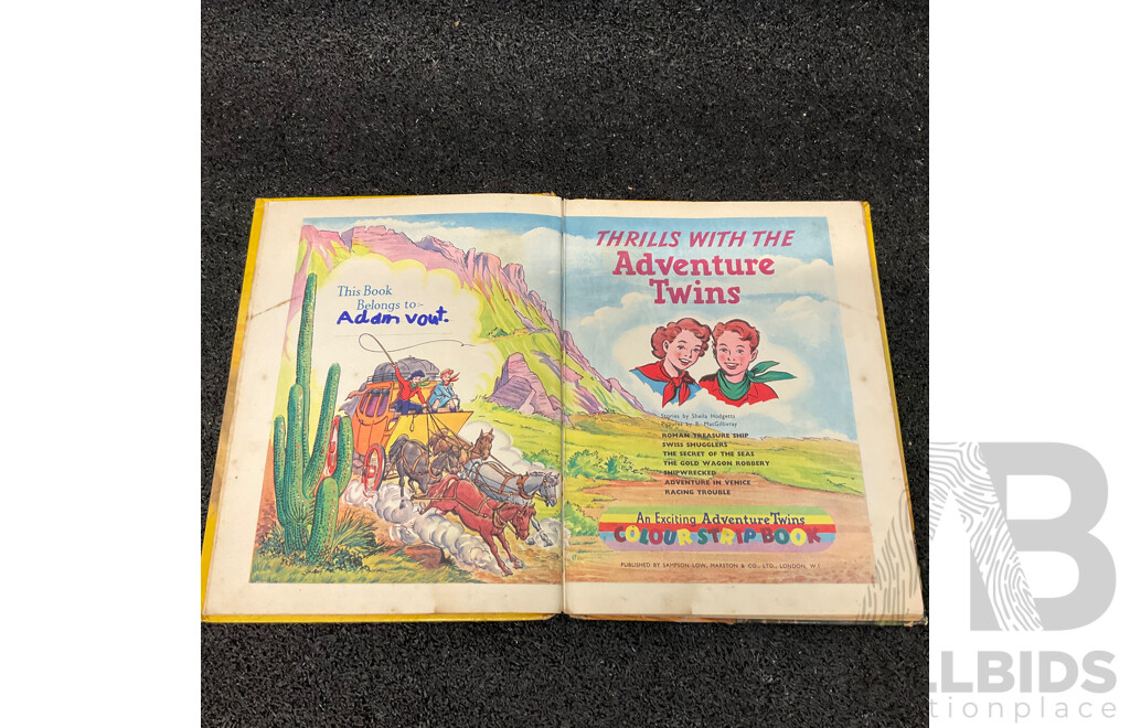 Vintage 1975 Strange Stories Hardcover & 1930's -1950's Illustrated Adventure and Fiction Books