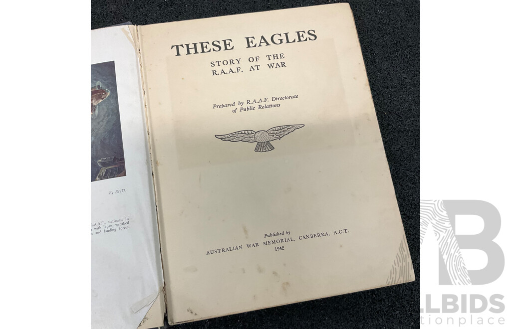 1940's - 1970's Vintage Collection of Australian Military Hardcover Books - Lot of 8