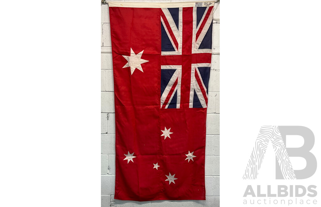 Vintage Australia Red Ensign 2 Yard Flag Fully Sewn 180 X 90cm