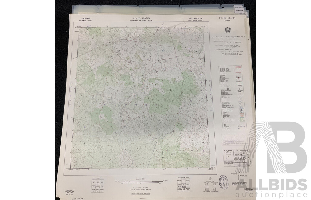 Collection of Australian Maps Published by the Survey Office. Department of Lands. Brisbane - Lot of 12