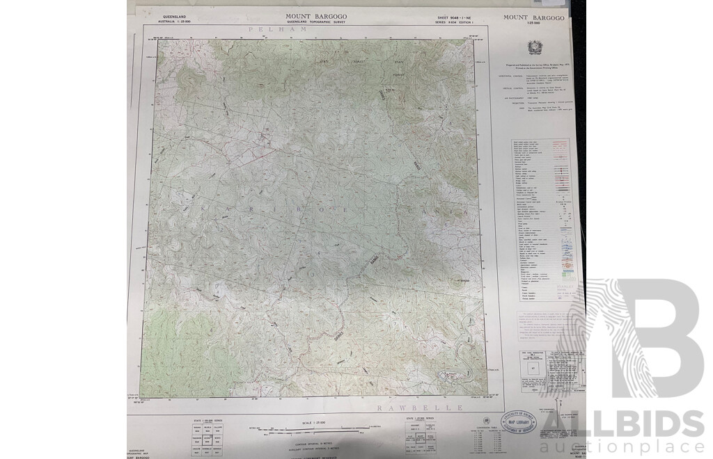 Collection of Australian Maps Published by the Survey Office. Department of Lands. Brisbane - Lot of 12