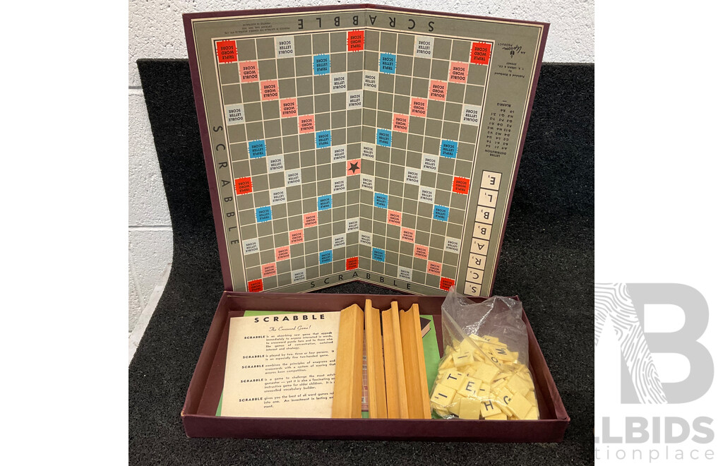 Vintage Domino Set & T.R.URBAN & CO. Scrabble Set - Lot of 2