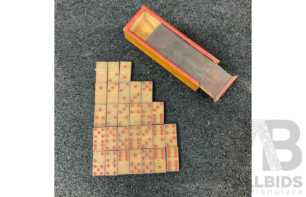 Vintage Domino Set & T.R.URBAN & CO. Scrabble Set - Lot of 2