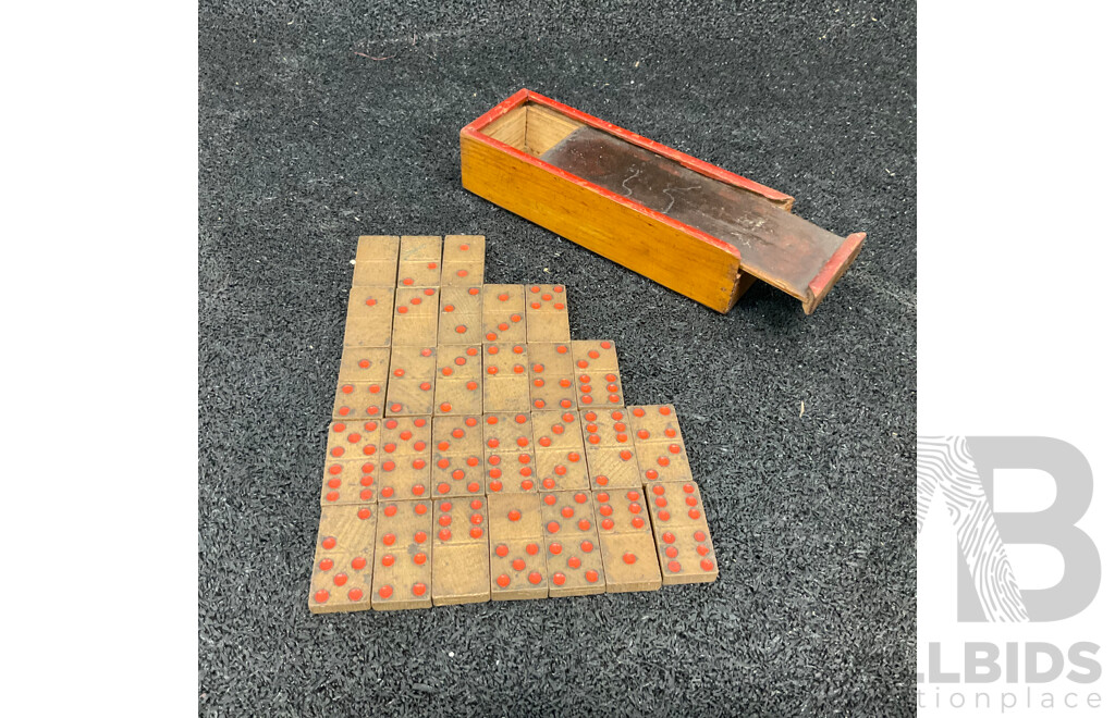 Vintage Domino Set & T.R.URBAN & CO. Scrabble Set - Lot of 2