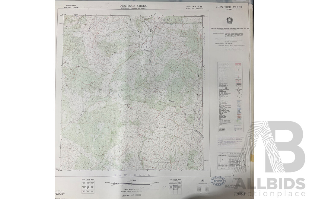 Collection of Australian Maps Published by the Survey Office. Department of Lands. Brisbane - Lot of 13